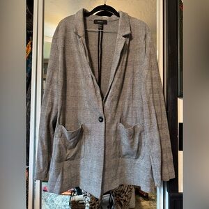 Forever 21 Classic Gray Checkered Blazer